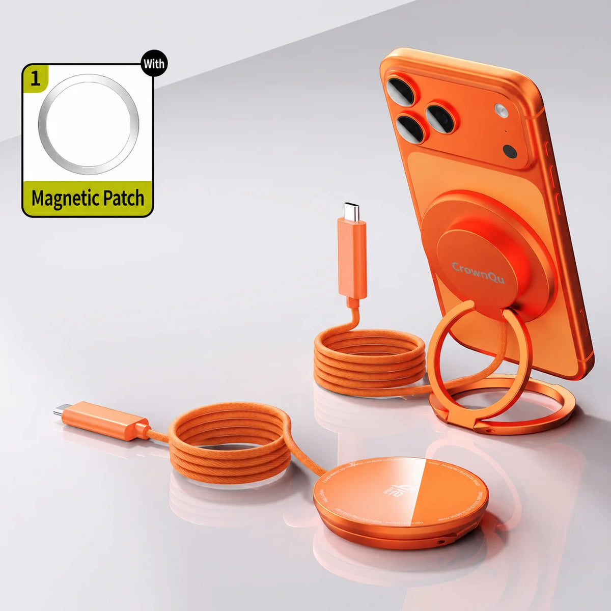Qi2.2 Magnetic Wireless Charger Stand Foldable 25W Fast Charging with 47.2
