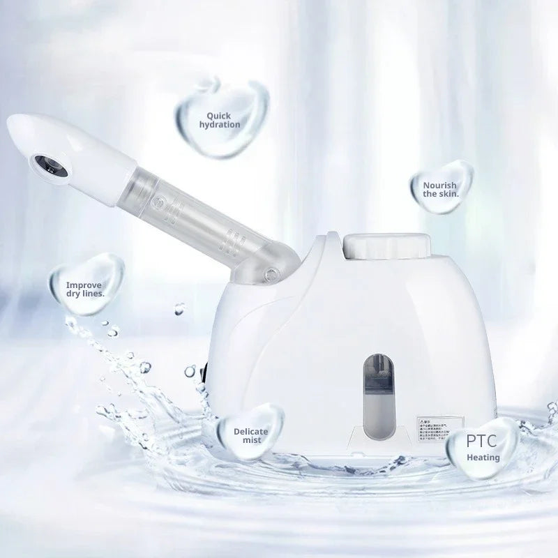360° Rotatable Hot Mist Facial Steamer Multi-functional Home Spa Beauty Instrument Deep Hydration Skin Care Face Vaporizer