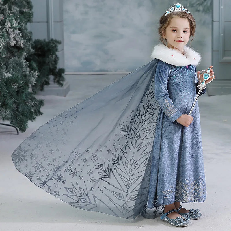 Elsa Dress for Girl Princess Birthday Party Winter Costume