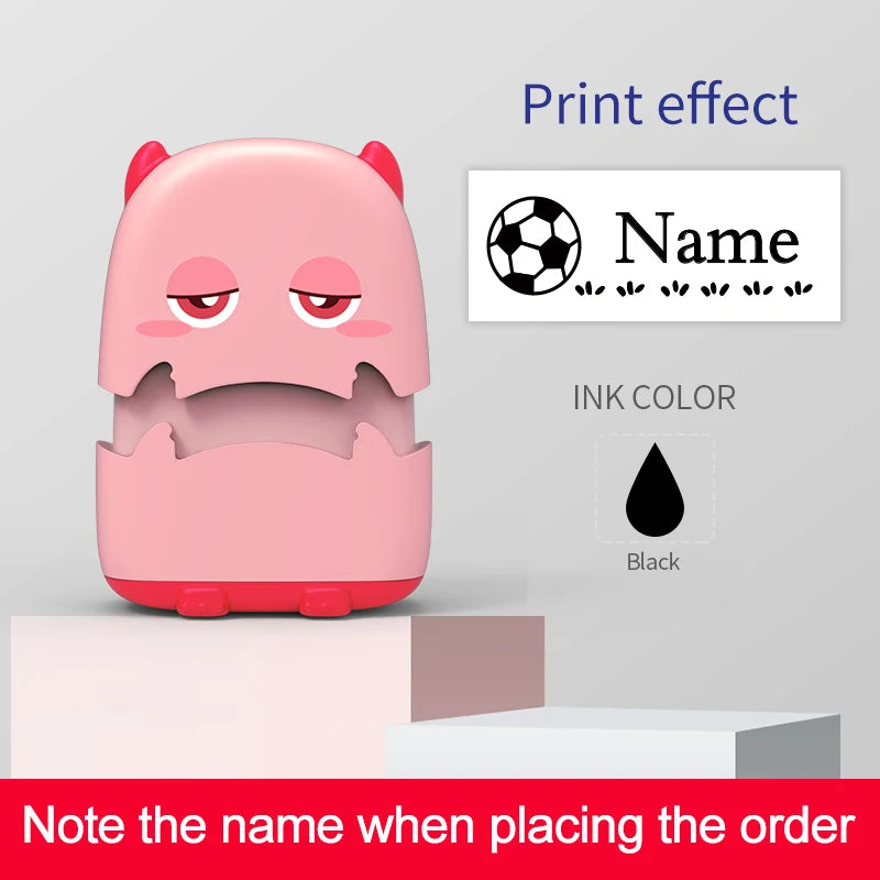 Custom Cartoon Baby Name Stamp Kit - Reusable for Cotton