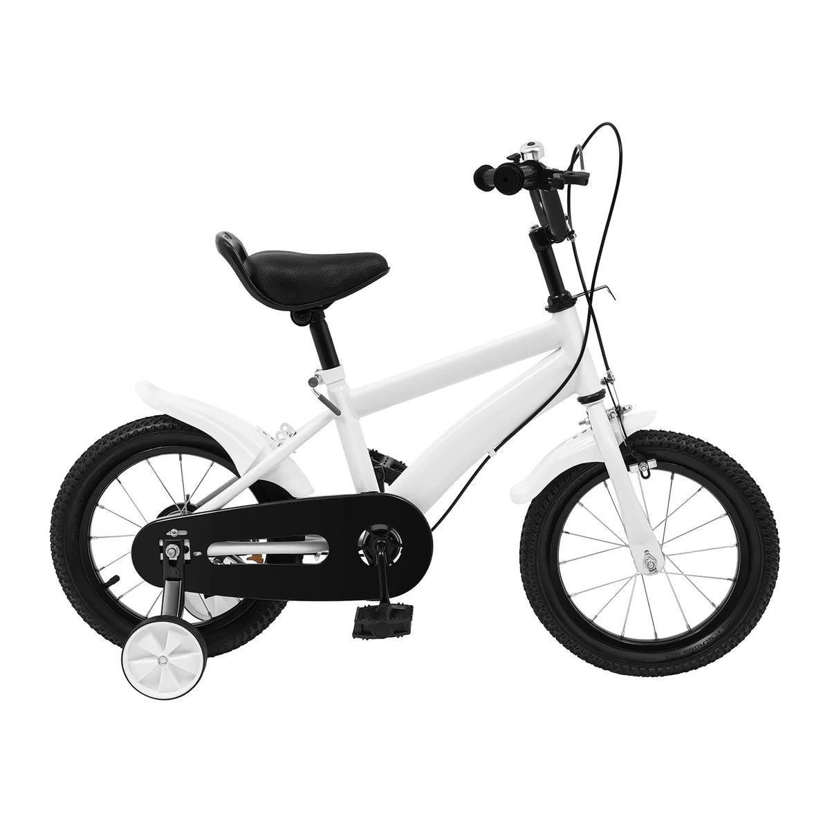 Yellow / White Children's Bicycle 14 Inch, Sturdy Lightweight Frame, Removable Training Wheels