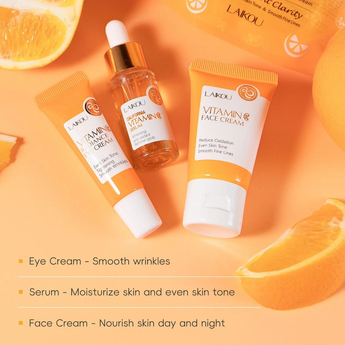 LAIKOU Vitamin C Series Skin Care Product Set 5-piece Moisturizing