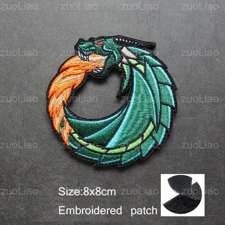 3D Embroidery Creative  Gold Coins and Stereo Eagles Armband