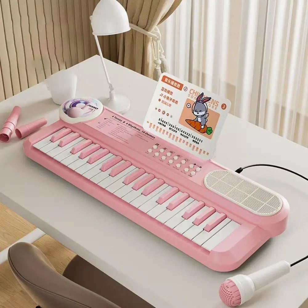 37 Keys Kids Piano Keyboard Multifunctional with Microphone