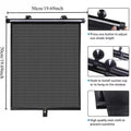 Retractable Car Side Window Sunshade UV Blocking Roller Curtain Mesh PVC Sun Protection Cover Summer Car Travel Accessory