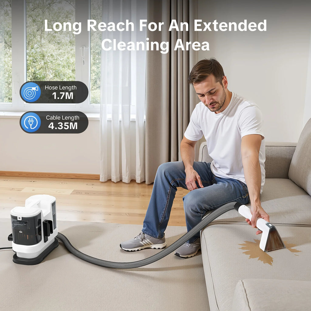 Lubluelu V8 Instant Heated Function Carpet Cleaner Machine 15Kpa