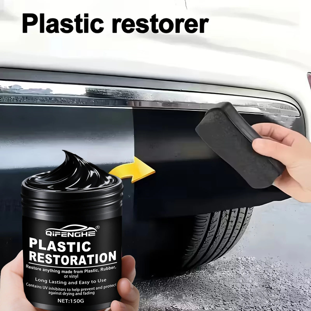Car Plastic Restorer Polish Paste 150g - Tire, Interior & Bumper Shine & Protection
