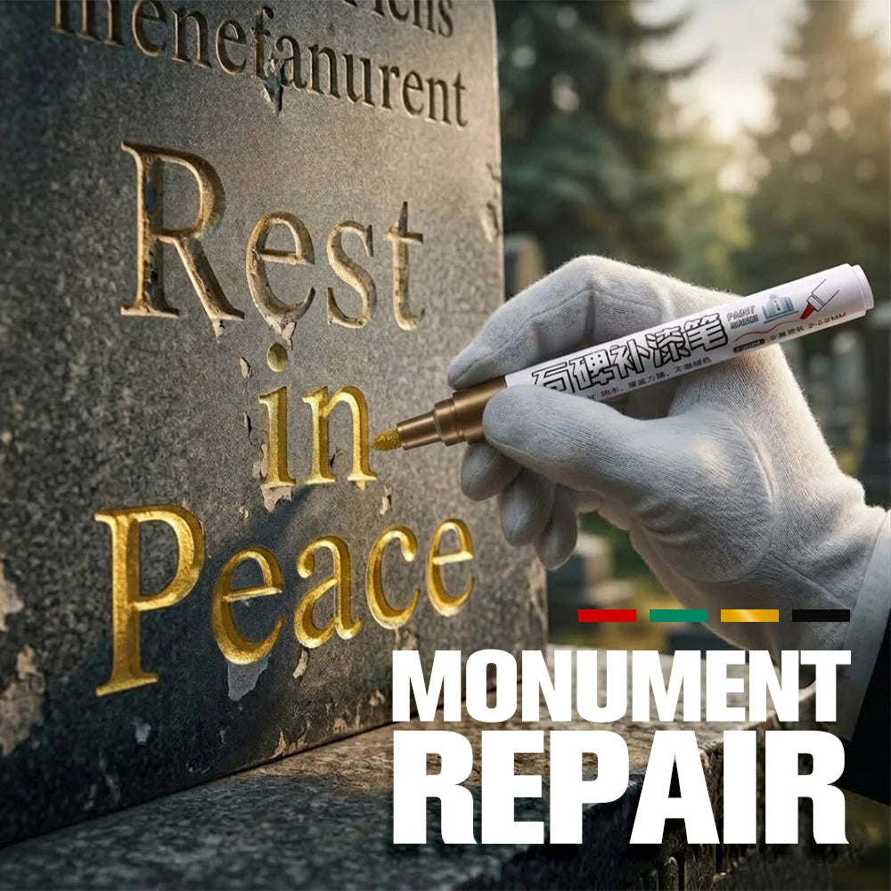 4 Colors Tombstone Marker Pen Professional Inscription Repair