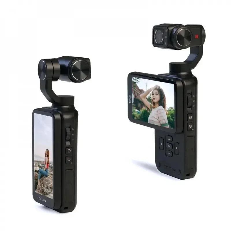 4K Ultra HD Pocket Action Camera, Built‑in 3‑Axis Gimbal Stabilizer