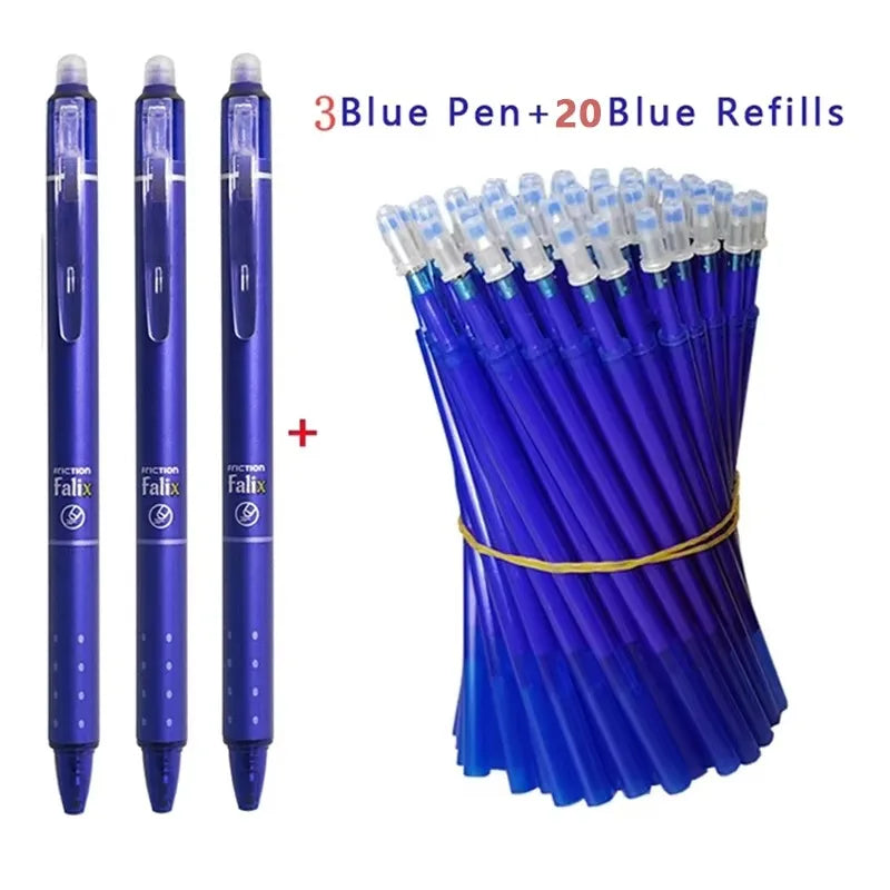 0.5mm Retractable Erasable Gel Pens Set with Refills