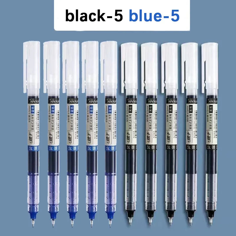 10Pcs High Quality Needle Type Gel Pens Straight Liquid