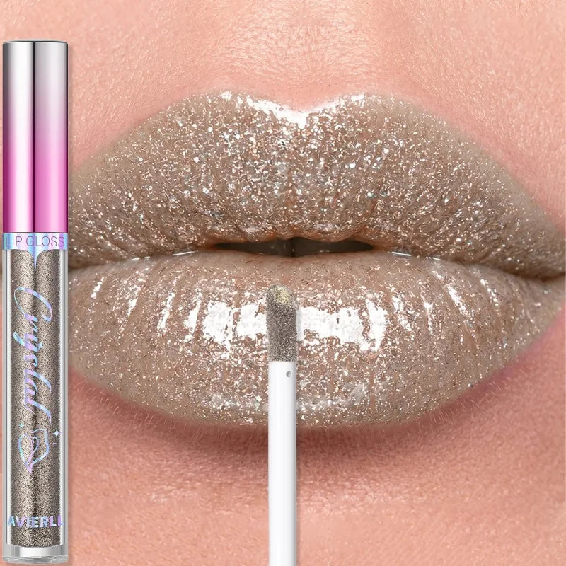8 Colors Glitter Shimmer Lip Gloss Moisturizing Long Lasting Diamond