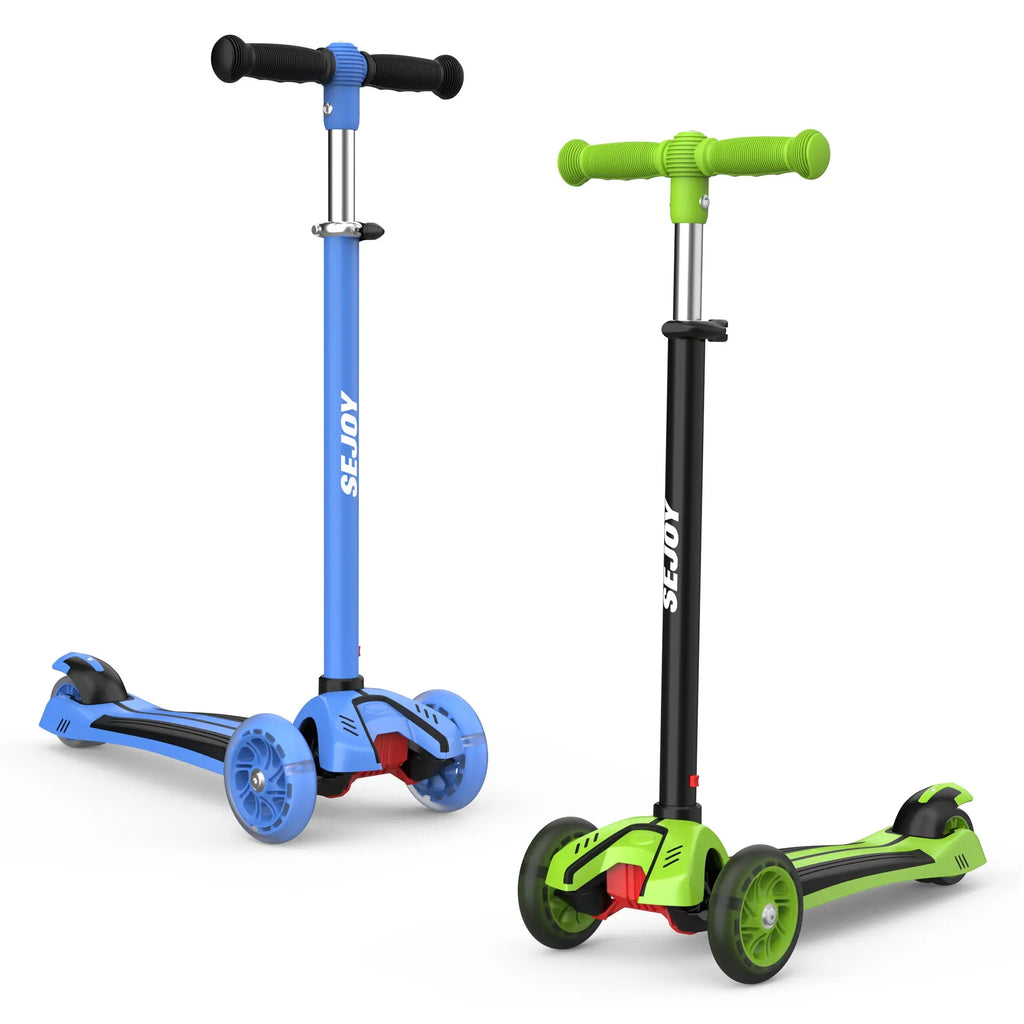 SEJOY Kids Folding Scooter Children Scooter with Adjustable Height 3 Wheel Scooter with Flash Wheels for 3-12 Years