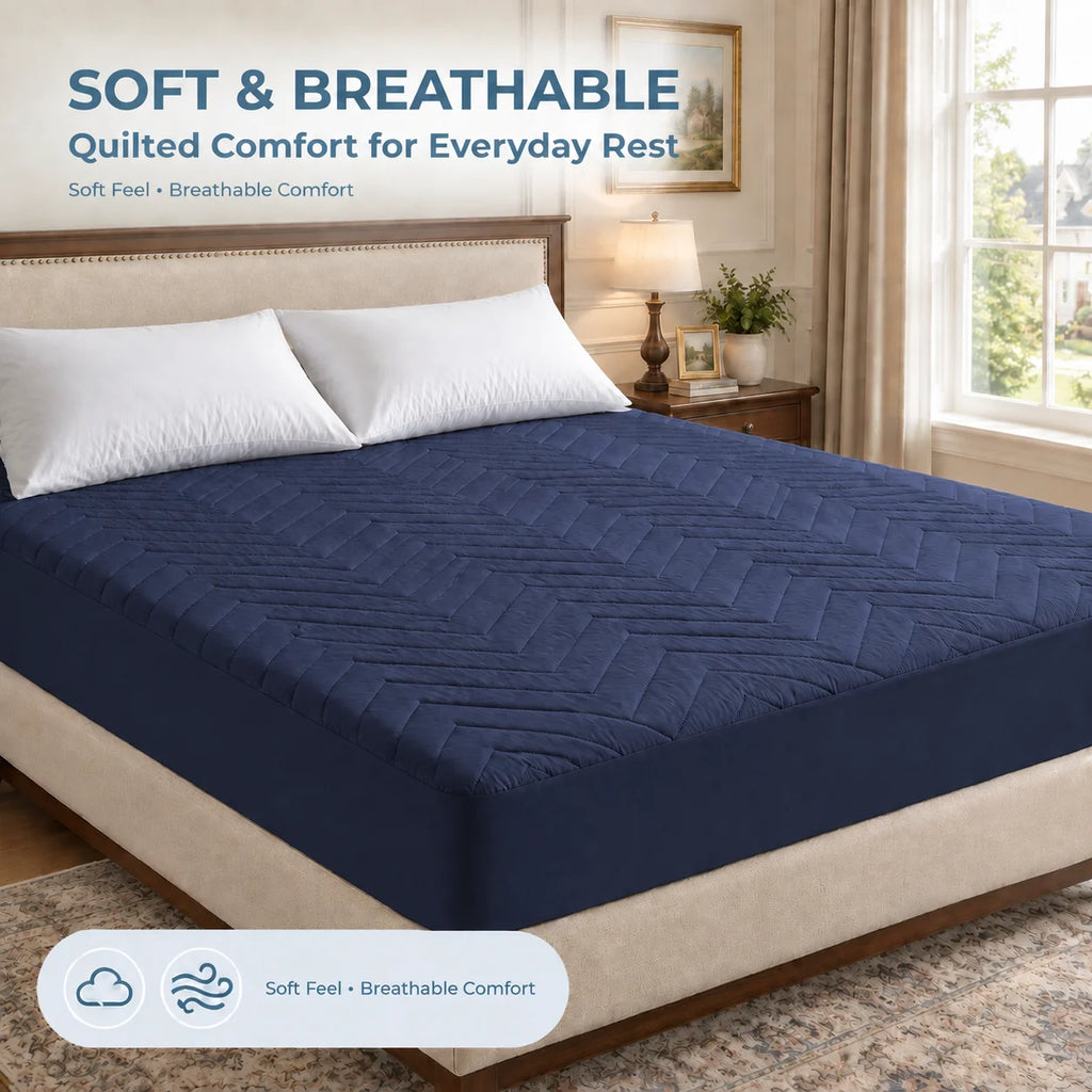 Waterproof Fitted Mattress Protector - Quilted Mattress Cover