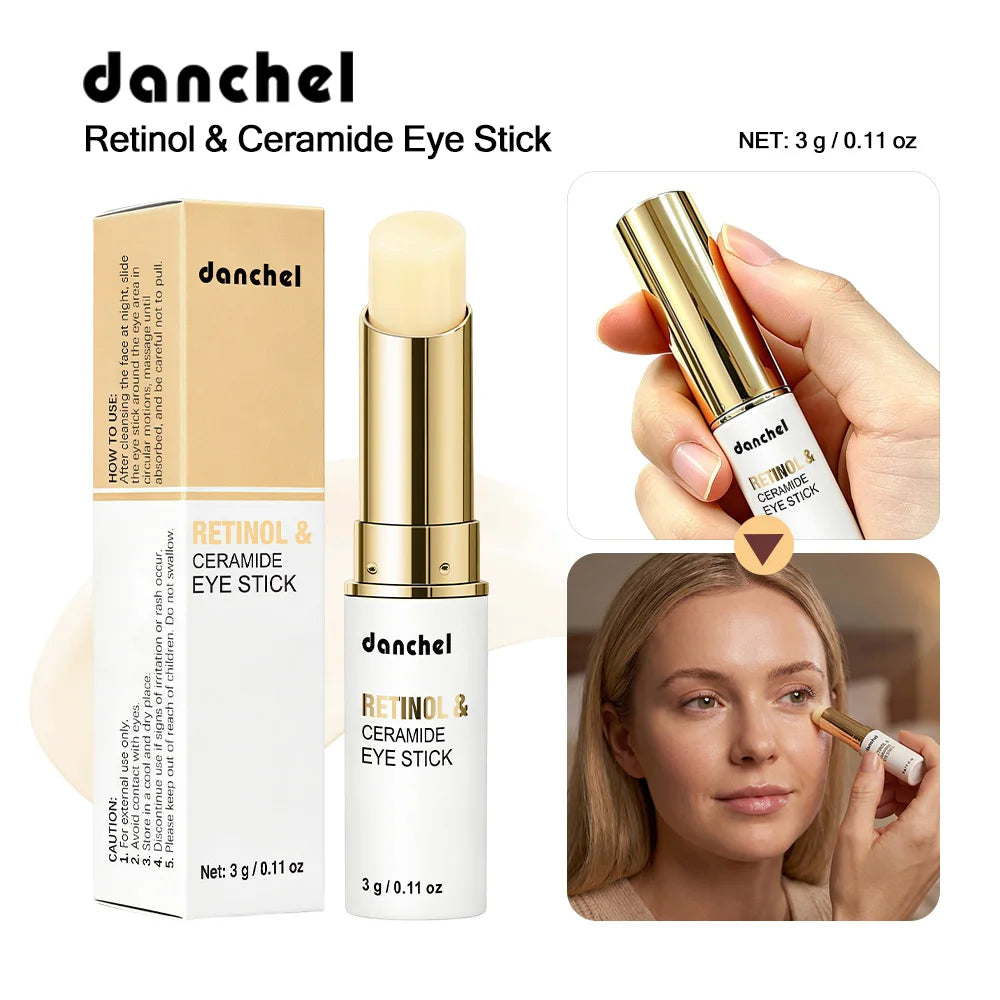 Retinol Eye Cream Stick Hydrating Moisturizing Reduce Dryness Smooth Texture Portable Eye Serum Stick Skin Care For All Skin Typ