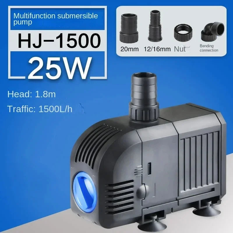Ultra-Quiet HJ series 500—3000L/H Submersible Water Fountain Pump Filter Fish Pond Aquarium Water Pump Tank Fountain