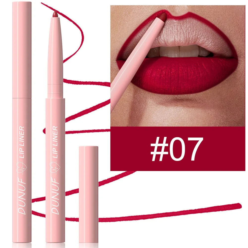Multi Color Matte Lip Liner Crayon, Velvet Waterproof Lip Pencil