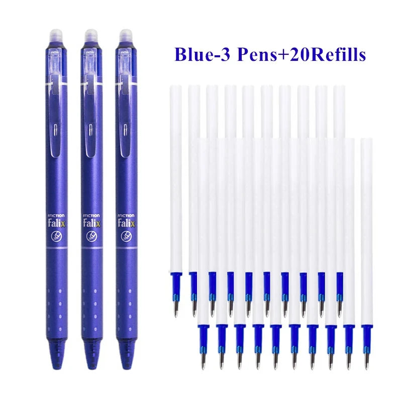 0.5mm Retractable Erasable Gel Pens Set with Refills