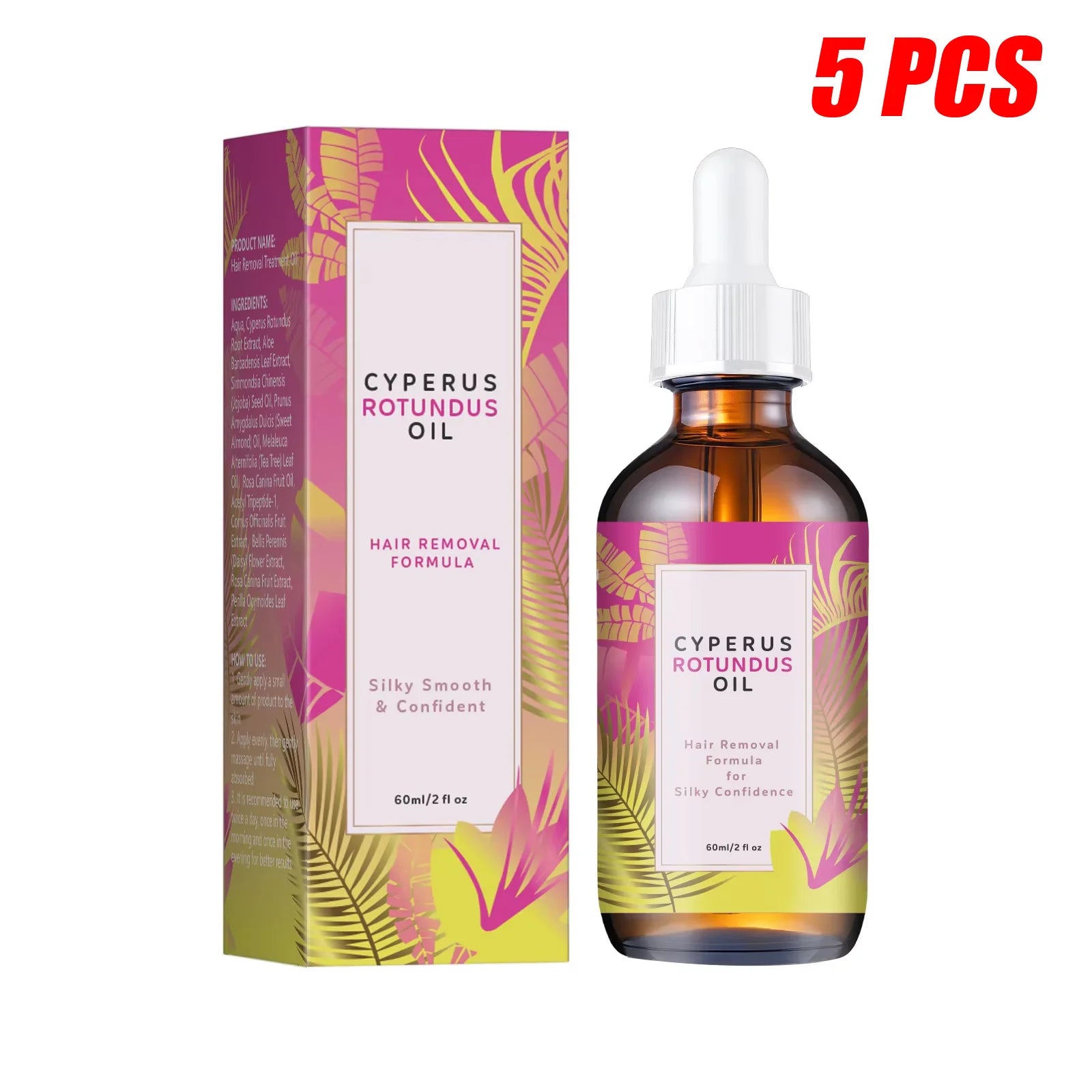 1-20 Pcs Natural Hair Growth Inhibitor Oil - Long-Lasting Reduction with Jojoba & Almond Oil for Smooth, Silky Skin.