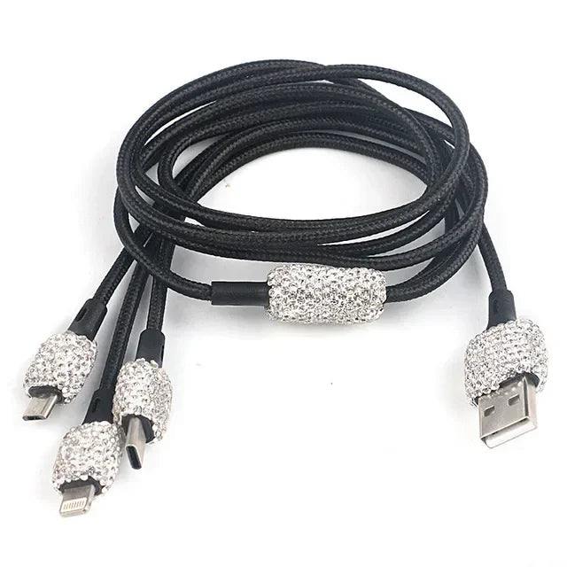 Bling USB Car Charger 5V 2.1A Dual Port Fast Adapter