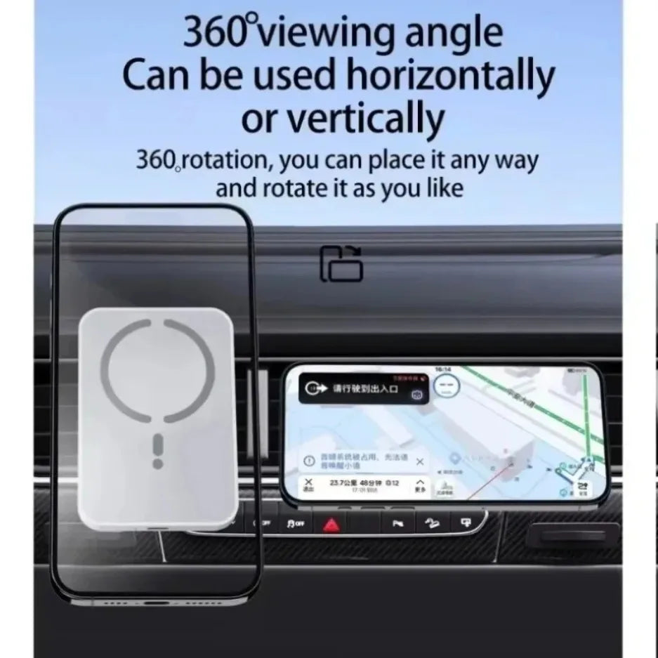 Magnetic Car Wireless Charger Air Vent GPS Phone Holder Stand