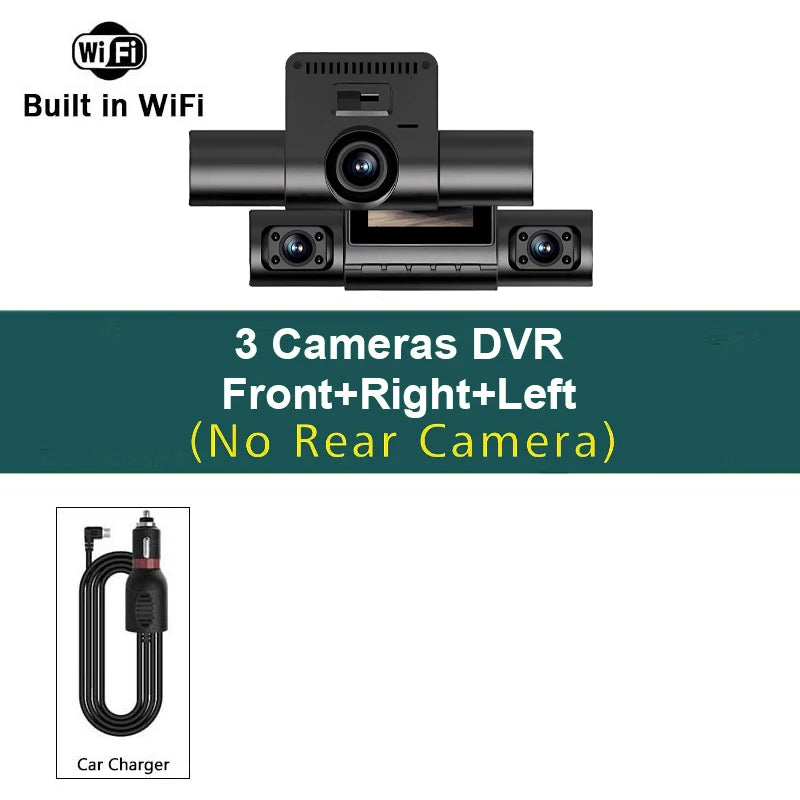 360°Auto Car Camera 1080P Video Recorder 3/4 Lens WIFI DashCam