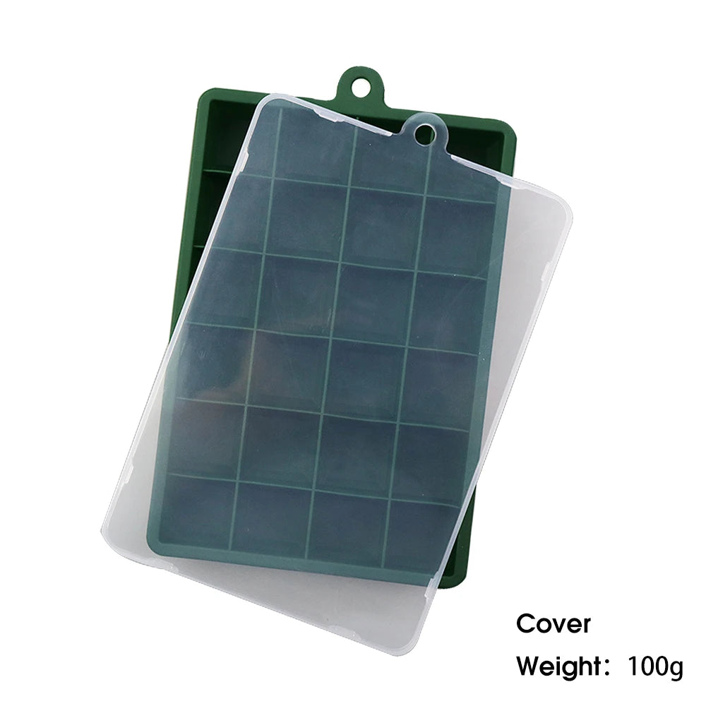 With Lid / No Lid 24-Hole Silicone Ice Tray Square Box Auxiliary