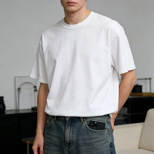 100% Cotton T shirt 5 Pack Soft Breathable Colorfast Men's Women's Summer Crew neck