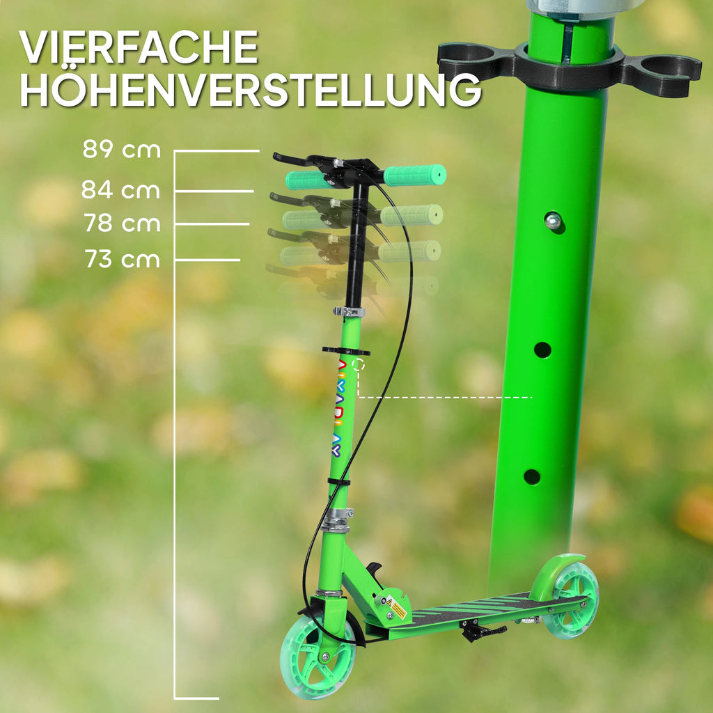 AIYAPLAY Scooter Children Folding with Adjustable Handlebar Height 2 Luminous Wheels