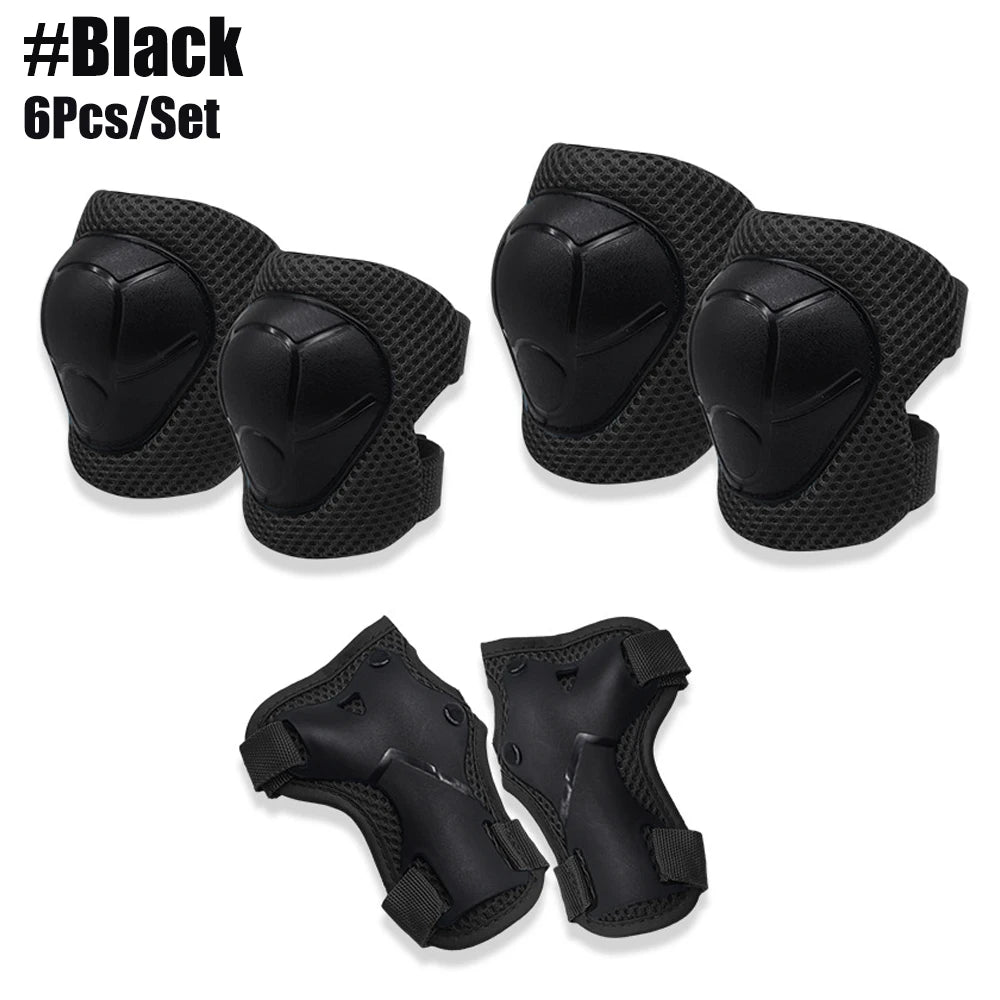 6PCS/Set Kids Knee Pads Elbow Pads Wrist Guard Protective