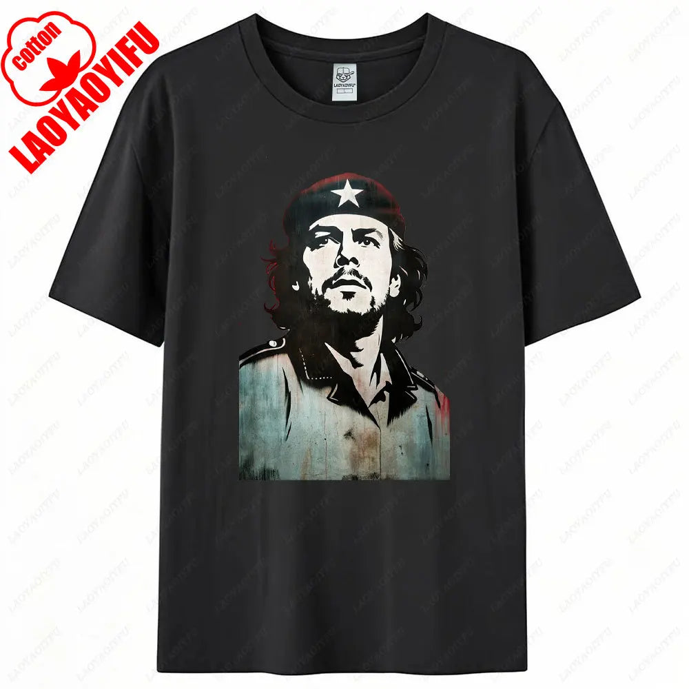 Che Guevara Shirt Rebel Cuban Shirt Guerrilla Revolution TShirt Casual Short Sleeve Men High Quality Tee Cotton Loose Tops