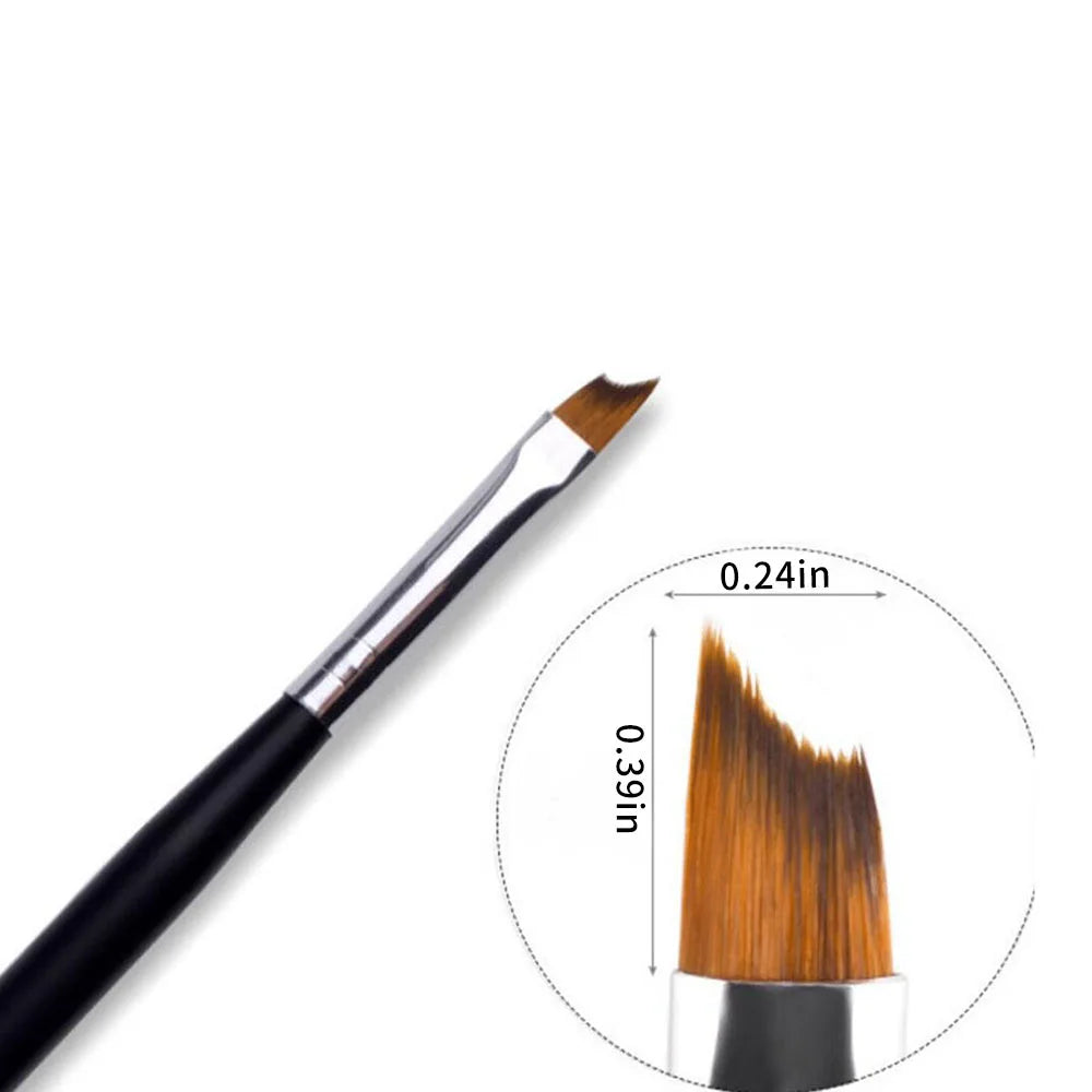 1Pc French Nail Brush 16CM Crescent Oblique French Tip Brush
