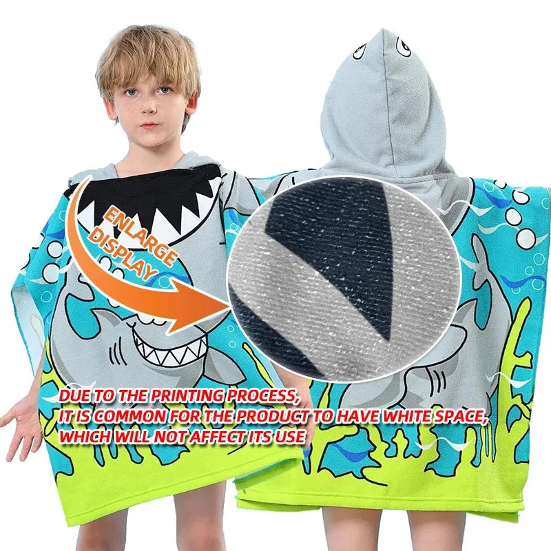 Cartoon Animals Hooded Beach Towel