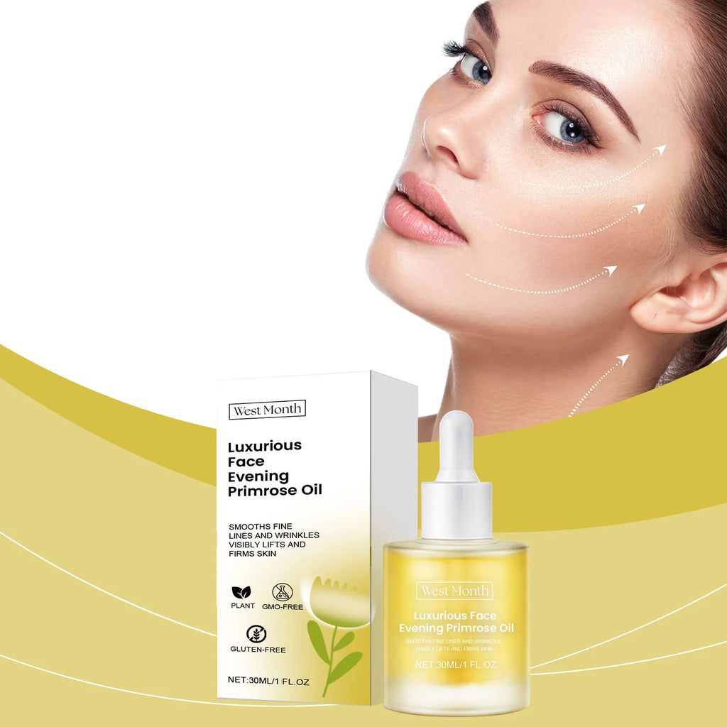 West Month Luxury Evening Primrose Oil Moisturizing Facial Lifting Deep Hydration Face Oil for Glowing Skin Brightening Products