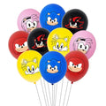 10pcs Sonic Latex Balloons Sonic Superhero Game Fans Ballon Happy Birthday Party Decoration Kids Toys Hedgehog Supplies Globos