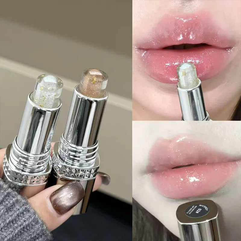 NICEKEY Silver Diamond Lipstick Moisturizing Lips Makeup
