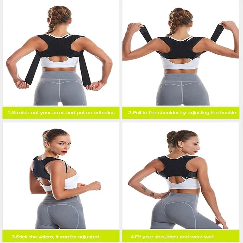 1-5pcs Adjustable Posture Corrector Medical Back Brace Shoulder Support Corrector Prevention Humpback Back Health Care