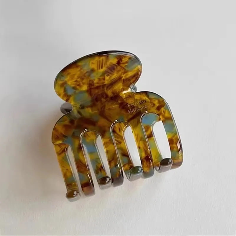 2025 Retro Hollowed Out Acetate Grab Clip Elegant Korean Crab