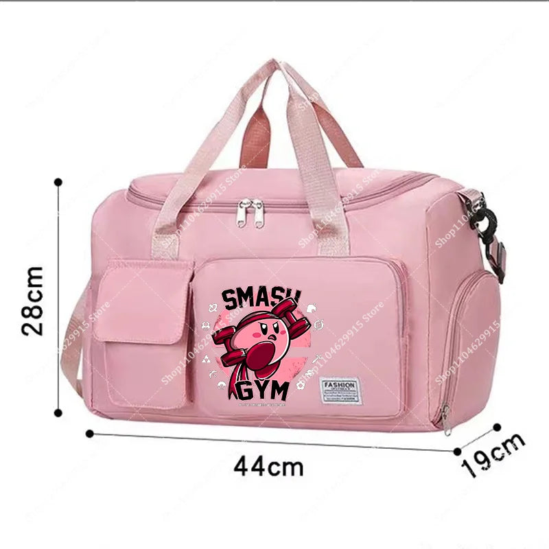 Star Kirbys Shoulder Bag Large Capacity Kawaii Cartoon Sports
