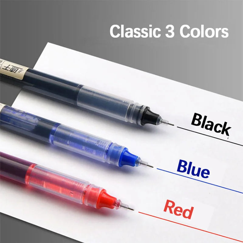 10Pcs High Quality Needle Type Gel Pens Straight Liquid