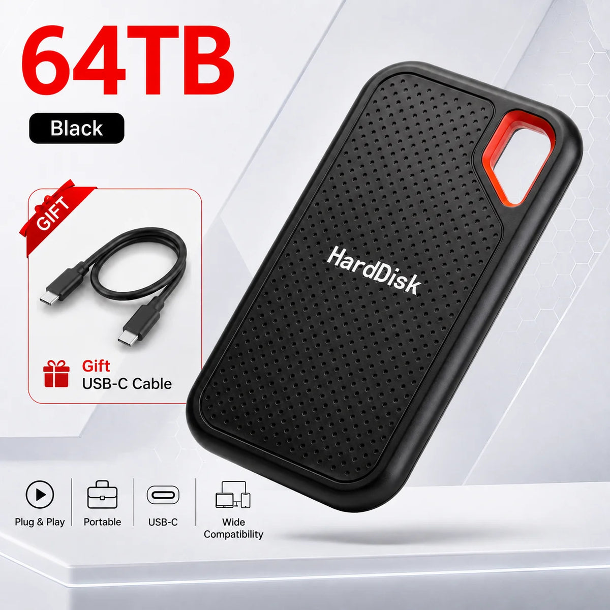 1TB 2TB High Speed External Hard Disk USB 3.1