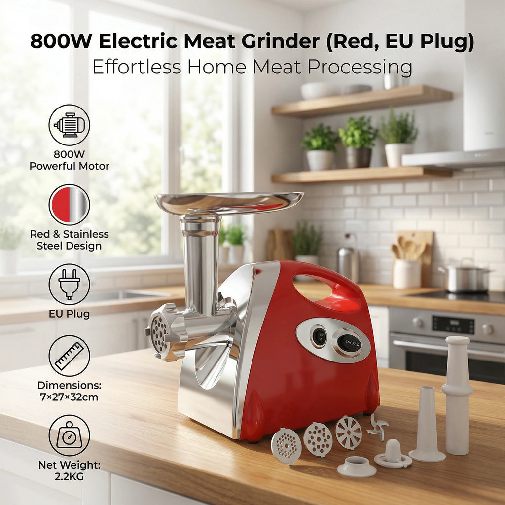 Podofo 800W Electric Meat Grinder Multifunction Vegetable Sausage Processor Slicer Chopper Mincer Baby Food Processor Meat Cutter