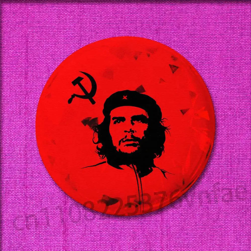 Che Guevara Karl Marx Badge For 32mm 25mm 44mm 75mm 58mm Round Pin Brooch Insignia Cover Decoration