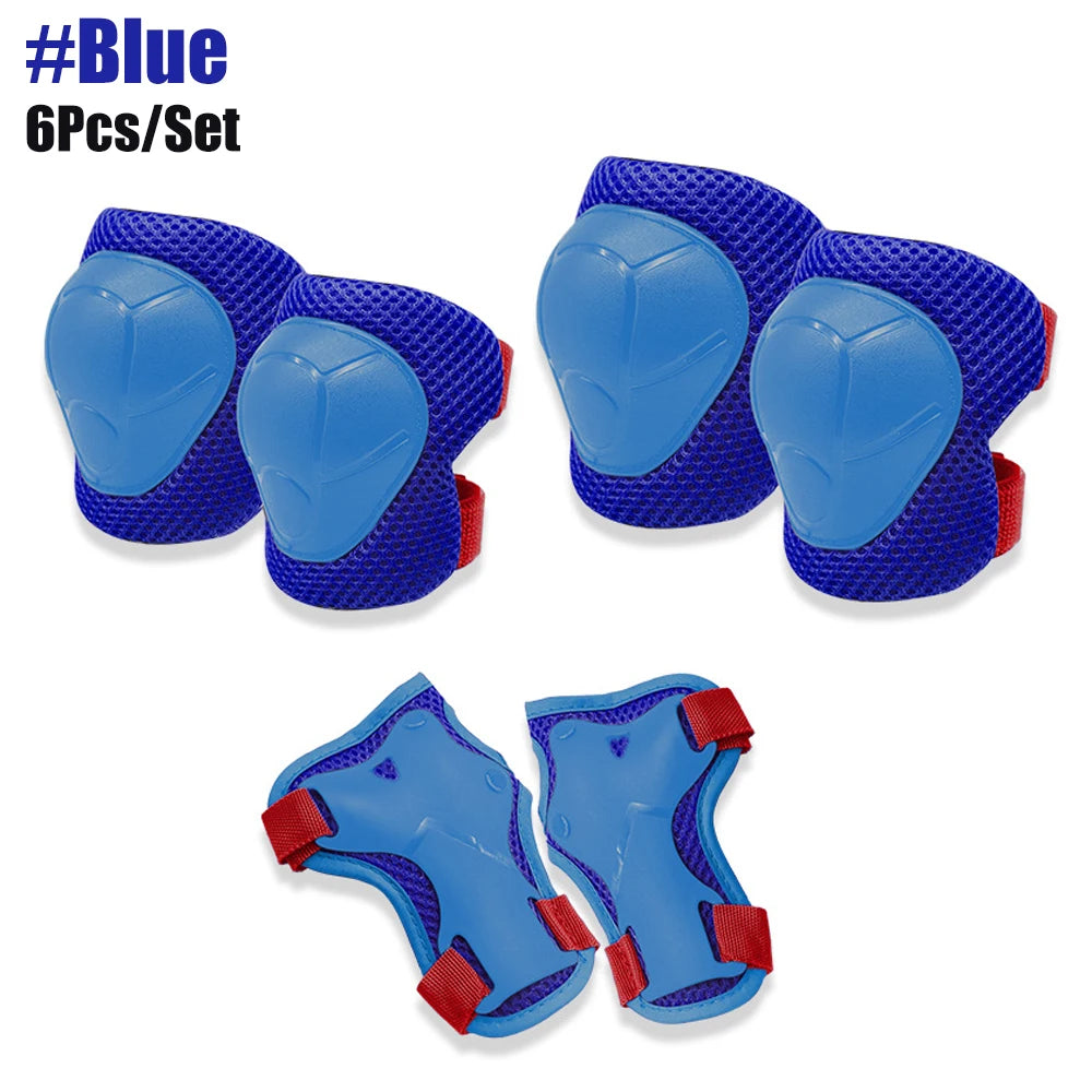 6PCS/Set Kids Knee Pads Elbow Pads Wrist Guard Protective