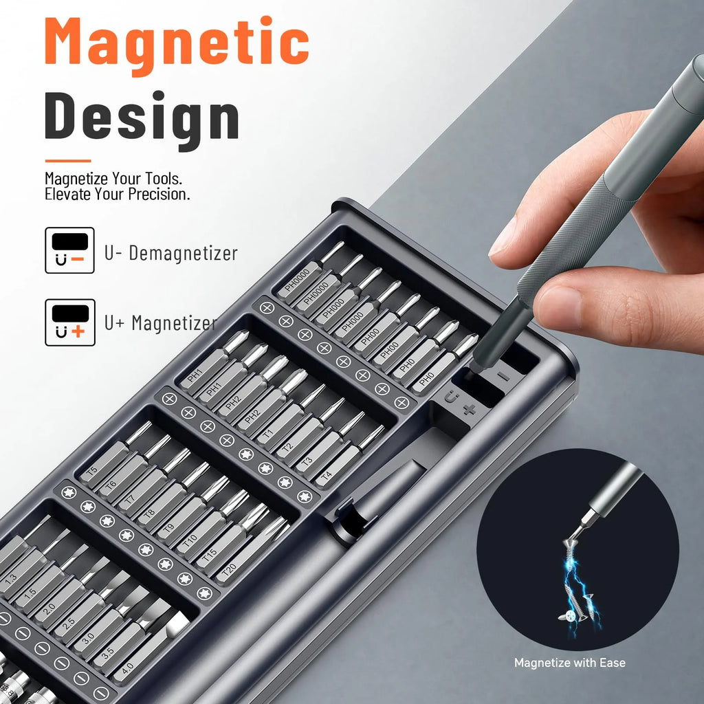 42/80 in 1 Precision Screwdriver Set with Magnetizer/Demagnetizer