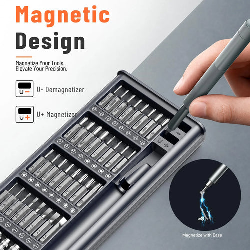 42/80 in 1 Precision Screwdriver Set with Magnetizer/Demagnetizer