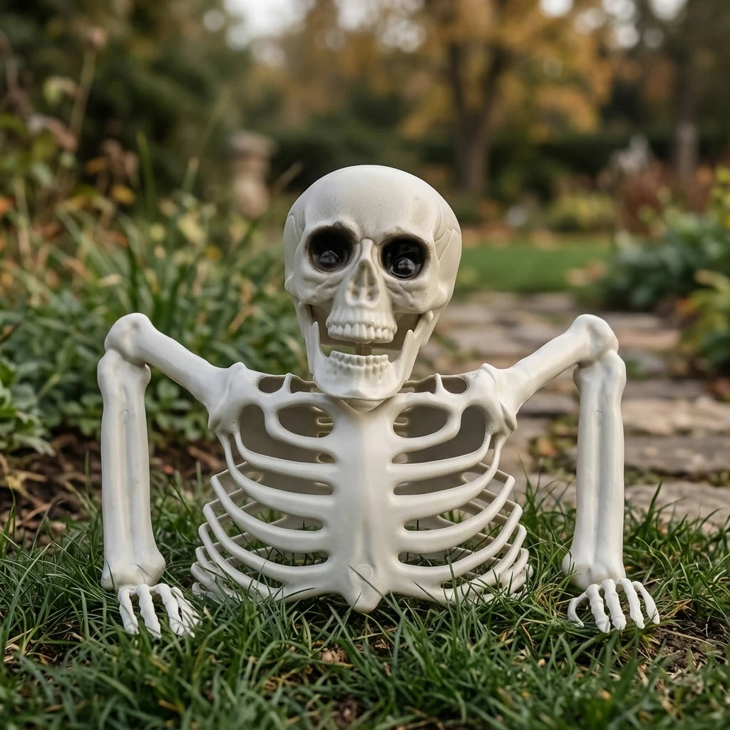 Halloween Realistic Skeleton Ornament with Movable