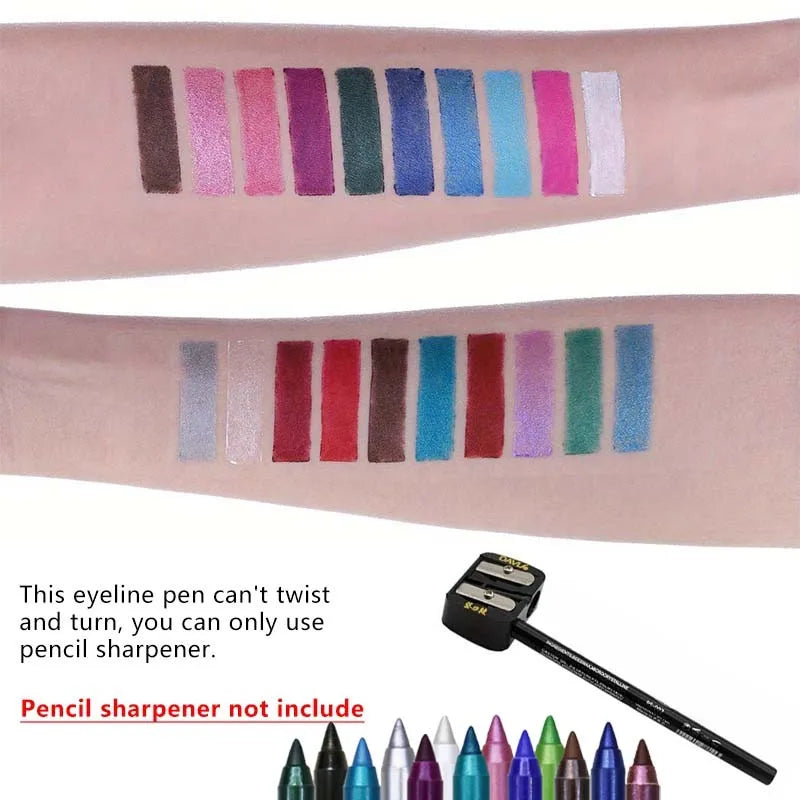 17 Colors Pearlescent Eyeliner Pencil Waterproof Long-lasting