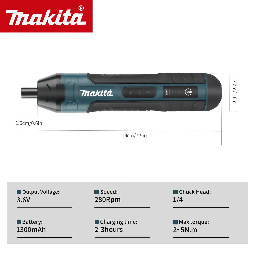 NEW Makita HT422 High Efficiency Cordless Screwdriver 1/4"Chuck 2-5N.m Torque 3.6V Lightweight Mini Driver for Office & Home Use