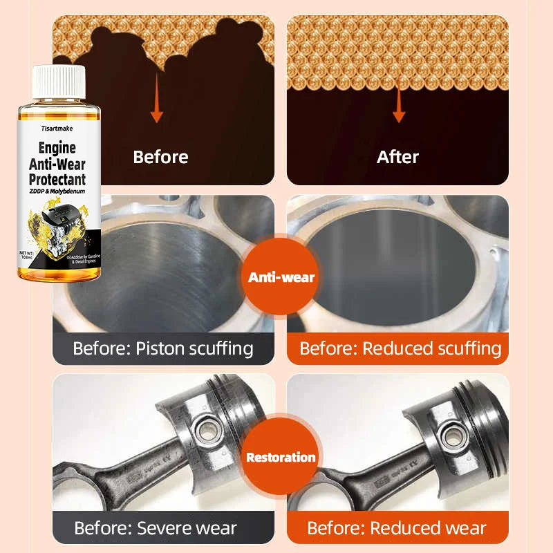 Engine Carbon Removal Repair Agent Highly Effective Engine Anti-Wear Protectant Engine Oil Noise Reduction And Anti-Shaking